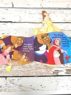 DISNEY Beauty and the Beast Belle Storybook Pillow Plush 2009 Vintage 19"